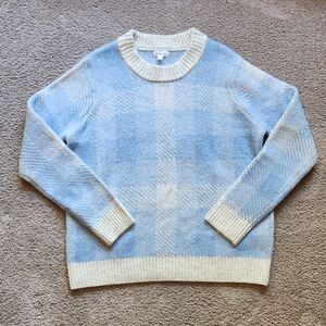 NWOT Market & Spruce Stitch Fix blue/white plaid sweater, size XXL